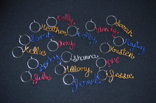 personalized wine charms