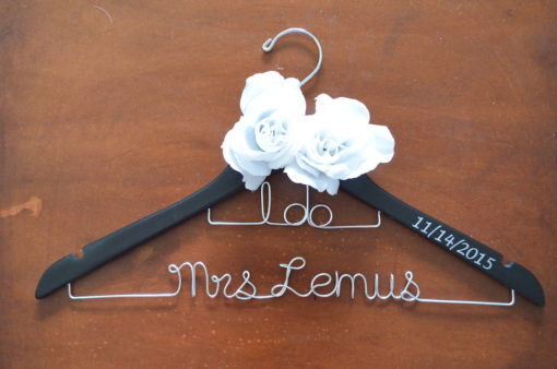 personalized bridal gown hangers