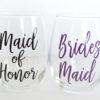 Bridesmaid Wine Glass, Bridesmaid Gift