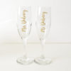 Custom Champagne Glasses, Bride Toasting Glass